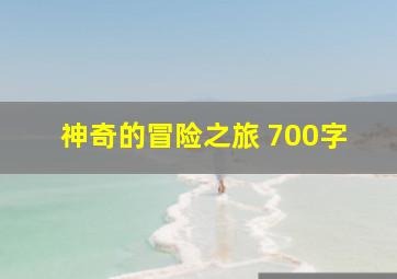 神奇的冒险之旅 700字